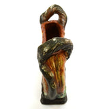 Vintage WELLER POTTERY "WARWICK" PATTERN PILLOW VASE 7.5" Footed & Handled c1920