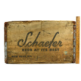 Vintage SCHAEFER "BEER AT ITS BEST" CRATE General Box c.1942 w/ 12 DIVIDED SLOTS