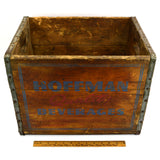Vintage HOFFMAN BEVERAGE CO. BEER CRATE Wood Box "QUALITY BEVERAGES" Newark, NJ