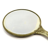 Antique GERMAN SILVER HAND MIRROR Dresser/Vanity VICTORIAN CHERUB Art Nouveau