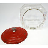 Vintage "LANCE" CRACKER/COOKIE JAR 8" Counter STORE DISPLAY Original METAL LID