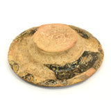 Ancient TERRACOTTA POTTERY VESSEL LID (Only) Heavy Iridescence! PRE-COLUMBIAN?