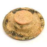 Ancient TERRACOTTA POTTERY VESSEL LID (Only) Heavy Iridescence! PRE-COLUMBIAN?