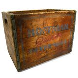 Vintage HOFFMAN BEVERAGE CO. BEER CRATE Wood Box "QUALITY BEVERAGES" Newark, NJ