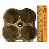 Ancient BACTRIAN STONE VESSEL Steatite/Chlorite? 4-CHAMBER BOWL Incised Designs