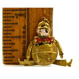 Antique FAIRYTALE 'HUMPTY DUMPTY' CHARM for Bracelet ARTICULATED LIMBS Gold-Gilt