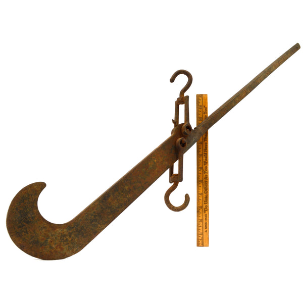 Antique CAST IRON SLIDING BEAM SCALE 200 lbs. COTTON / TOBACCO Pat. Jan. 11-1916