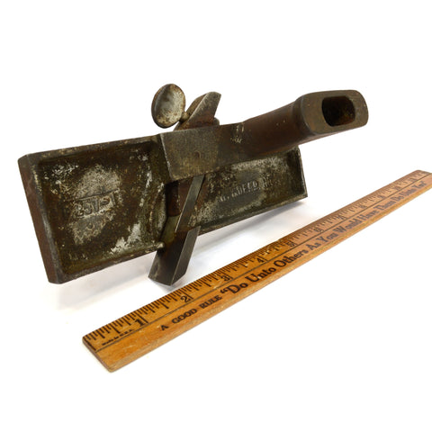 Antique ALL IRON RABBET PLANE by R. HOE & CO. No. P257-1 Rare WOODWORKING TOOL!!