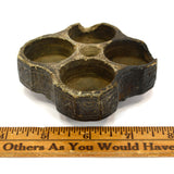 Ancient BACTRIAN STONE VESSEL Steatite/Chlorite? 4-CHAMBER BOWL Incised Designs