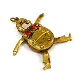 Antique FAIRYTALE 'HUMPTY DUMPTY' CHARM for Bracelet ARTICULATED LIMBS Gold-Gilt