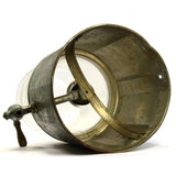 Vintage FOLK ART AQUARIUM or PUNCH BOWL? Homemade 3-GAL PYREX + COPPER BASE Odd!