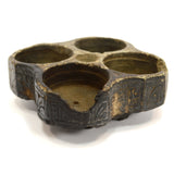 Ancient BACTRIAN STONE VESSEL Steatite/Chlorite? 4-CHAMBER BOWL Incised Designs