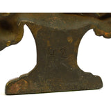 Antique FLOWER BASKET DOOR STOP &/or BOOKEND? 8-3/4" Tall FELT BASE Marked "42"