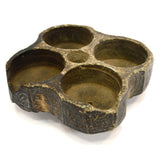 Ancient BACTRIAN STONE VESSEL Steatite/Chlorite? 4-CHAMBER BOWL Incised Designs