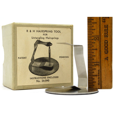 Vintage R&H No 26-040 HAIRSPRING TOOL for Untangling ORIGINAL BOX & INSTRUCTIONS