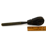 Antique PRIMITIVE NOISEMAKER Rattle WOOD, STEEL & COPPER CLACKER Homemade/AAFA?