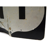 Vintage U.S. ROUTE 11 HIGHWAY ROAD SIGN Reflective BLACK & SILVER 24x24" Patina!