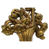 Antique FLOWER BASKET DOOR STOP &/or BOOKEND? 8-3/4" Tall FELT BASE Marked "42"