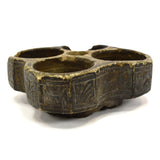 Ancient BACTRIAN STONE VESSEL Steatite/Chlorite? 4-CHAMBER BOWL Incised Designs