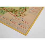 Vintage TOUR DE FRANCE 1967 "MIROIR SPRINT" MAP 18" Cycling Poster EPHEMERA Rare