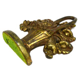 Antique FLOWER BASKET DOOR STOP &/or BOOKEND? 8-3/4" Tall FELT BASE Marked "42"