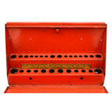 Vintage/Early SNAP-ON SCREWDRIVER-PRYBAR RACK Service Cart SIDE LOCK-BOX w/ Key!