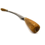 Antique DEBARKING DRAW KNIFE Unbranded 14.25" ARCHED/CURVED BLADE Unusual Tool!