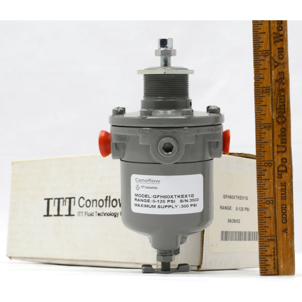 New in Box! CONOFLOW-ITT INDUSTRIES 'FILTER REGULATOR' Mo. GFH60XTKEX1G 0-125PSI