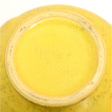 Antique WELLER POTTERY BALL VASE/URN 6.25" Nub Handles YELLOW MOTTLED GLAZE Rare