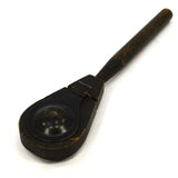 Antique PRIMITIVE NOISEMAKER Rattle WOOD, STEEL & COPPER CLACKER Homemade/AAFA?