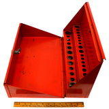 Vintage/Early SNAP-ON SCREWDRIVER-PRYBAR RACK Service Cart SIDE LOCK-BOX w/ Key!