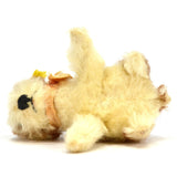 Vintage STEIFF "MOLLY" YOUNG DOG #3310,00 LT. TAN & WHITE 3" Sitting SWIVEL HEAD