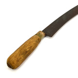 Antique DEBARKING DRAW KNIFE Unbranded 14.25" ARCHED/CURVED BLADE Unusual Tool!