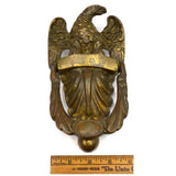 Antique EAGLE DOOR KNOCKER 8" Solid BRASS KNOCK Salvaged ARCHITECTURAL HARDWARE