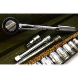 Vintage S-K 18pc SAE SOCKET SET 1/2" Drive #42470 RATCHET Metal Case 7/16-1 1/4"