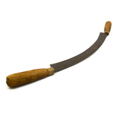 Antique DEBARKING DRAW KNIFE Unbranded 14.25" ARCHED/CURVED BLADE Unusual Tool!