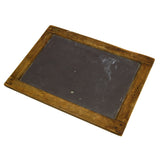 Antique SCHOOL SLATE CHALKBOARD 15x11" Double-Sided HARDWOOD FRAMED Black Walnut