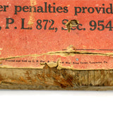 Vintage "NOTICE...PRIVATE PROPERTY" SIGN c.1939 L.B. Herr & Sons LANCASTER, PA.