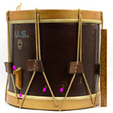 Vintage WWII LUDWIG (WFL) ROPE SNARE DRUM Military Parade 15" DIA. HEAD X 14.5"T