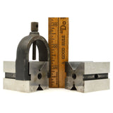 Pair of STARRETT No. 278 V-BLOCK Lot of 2 w/ 1-Clamp MACHINIST INSPECTION BLOCKS