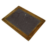 Antique SCHOOL SLATE CHALKBOARD 15x11" Double-Sided HARDWOOD FRAMED Black Walnut
