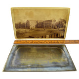 Antique PHOTO PRINT & GLASS NEGATIVE (5x8") of JOHN ROYLE & SONS BUILDING c.1855