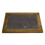 Antique SCHOOL SLATE CHALKBOARD 15x11" Double-Sided HARDWOOD FRAMED Black Walnut