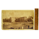 Antique PHOTO PRINT & GLASS NEGATIVE (5x8") of JOHN ROYLE & SONS BUILDING c.1855