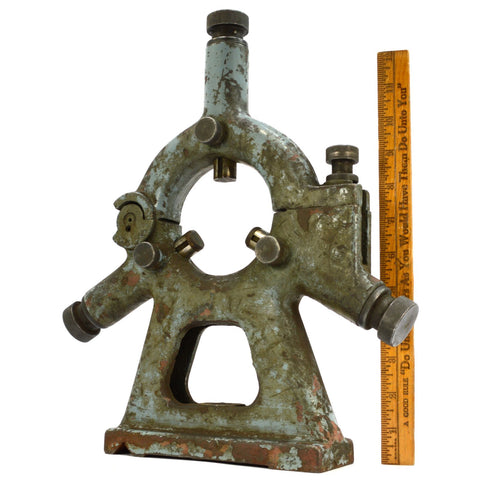 Vintage UNBRANDED STEADY REST 13.5" Heavy Duty METAL LATHE 3.5" Capacity 7-1/8CL