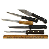 Vintage KITCHEN-CHEF-BUTCHER KNIFE Lot of 5 Knives FORSCHNER Unmarked & INTEDGE