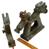 Vintage UNBRANDED STEADY REST 13.5" Heavy Duty METAL LATHE 3.5" Capacity 7-1/8CL
