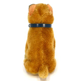 STEIFF "SARRAS BOXER" SITTING DOG #3310 Brown/Black MOHAIR 4.5" COLLAR c.1951-58