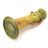 Antique WELLER "WOODCRAFT" BUD VASE 8.25" No Fruit TREE TRUNK Green Leaves c1920