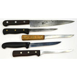 Vintage KITCHEN-CHEF-BUTCHER KNIFE Lot of 5 Knives FORSCHNER Unmarked & INTEDGE